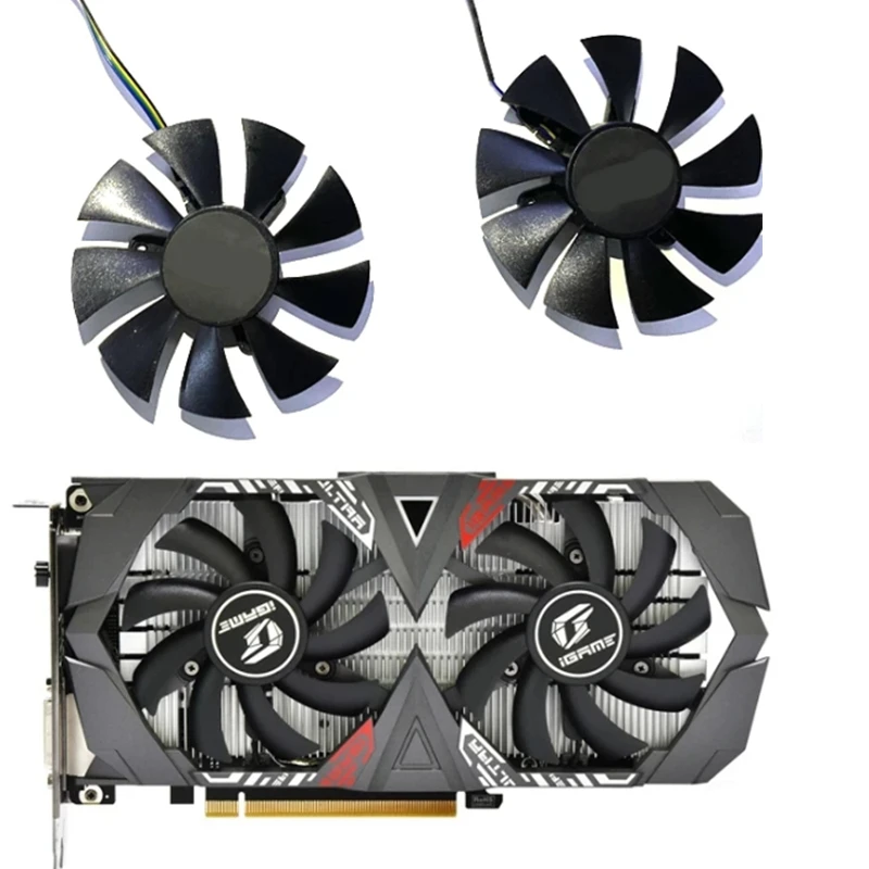 Новый вентилятор для графического процессора 85 мм 4 контакта colorful iGame GeForce GTX1650 AD
