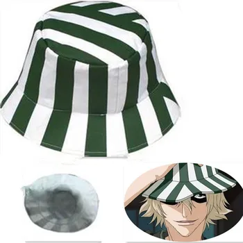

Anime Bleach Urahara Kisuke Cosplay Hat Cap Dome Green and White Striped Summer Cool Hat Watermelon Hat