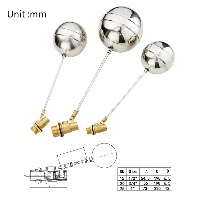 

DN15 DN20 DN25 Metal Float Valve Cold Hot Water Tank Liquid Level Control Valve H58C
