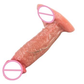 Soft Real Skin Silicone Huge Dildo Realistic Suction Cup Dildo Male Artificial Rubber Penis Female Dick Sex Toys For Women Dildo 5