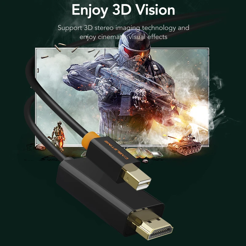 CABLETIME ̴ ÷ Ʈ-HDMI ̺ 4K/HD Thunderbolt 2 MacBook Air Mini DP-HDMI C054  ̴ ÷ Ʈ  ڵ