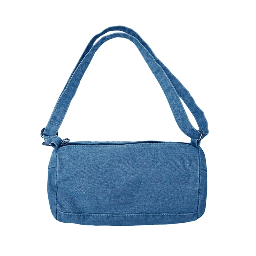

Ladies Fashion Solid Color Cool Large Capacity Package College Wind Cylindrical Handbag Shoulder Bag Diagonal Crossbody Bag 1204