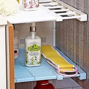 

Wardrobe Layered Shelf Cabinet Partition Rack Closet Storage Board Convenient Durable 30-40cm Plastic Adjustable Stretchable