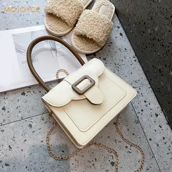 

Portable Women Handbag Tote PU Small Square Lady Splicing Color Shoulder Bags Fashion Exquisite Shopping Bag