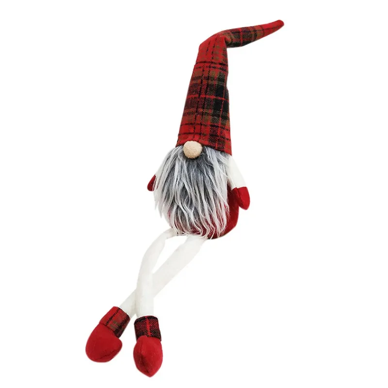 Красивое Рождественское украшение, сидение, длинные ноги, украшение куклы для дома, подарок для детей с Рождеством
