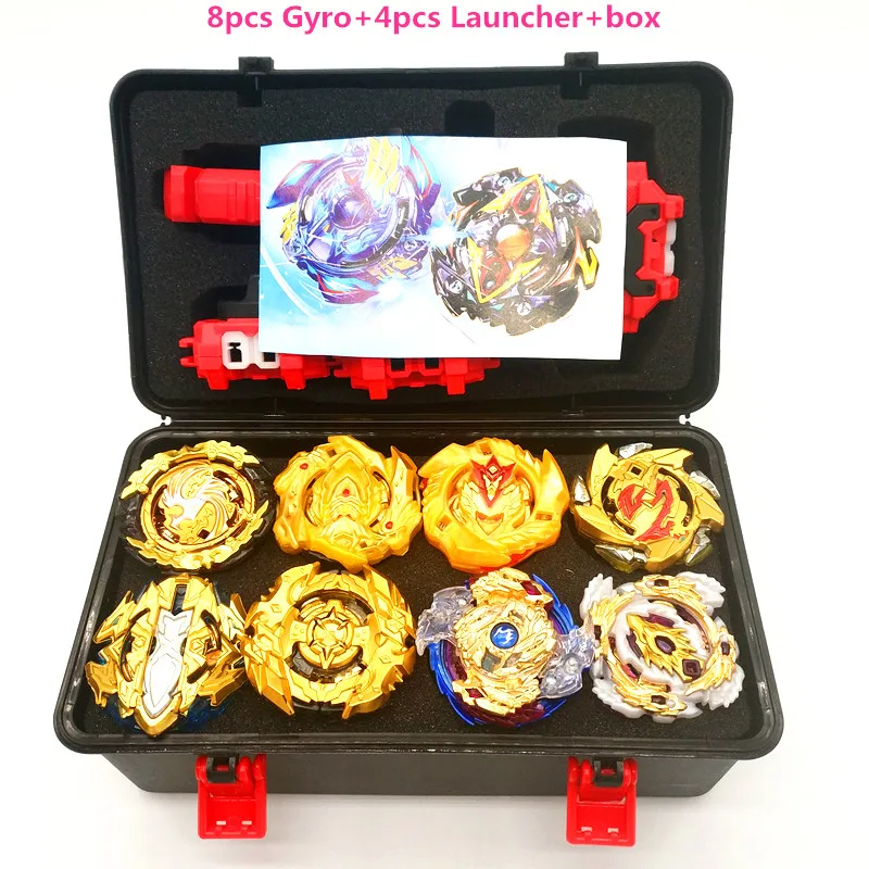 blackbox8pcs-5G Золотая серия все модели пусковых установок Beyblade Burst игрушки GT Arena коробка Bayblade Металл God Fafnir волчок Bey Blade лезвия игрушки - Цвет: blackbox8pcs-5G