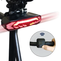 Feu arrière de vélo avec clignotants, étanche, Rechargeable par USB, Ultra lumineux, signalisation de sécurité, feux de freinage 