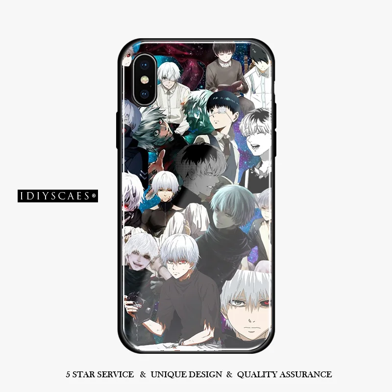 Ken Kaneki Tokyo Ghoul Мягкий силиконовый чехол для телефона из закаленного стекла iPhone 6 6S 7