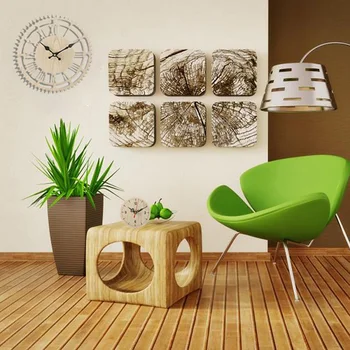 

Round Clock Retro Style Wooden Wall Clock Vintage Rustic Country Festival Home Decor Drop
