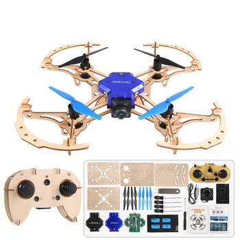 

200mm DIY RC Drone 2.4G FPV Altitude Hold Display Wooden Quadcopter With Camera 720P/480P Meaningful And Interesting Quadcopter