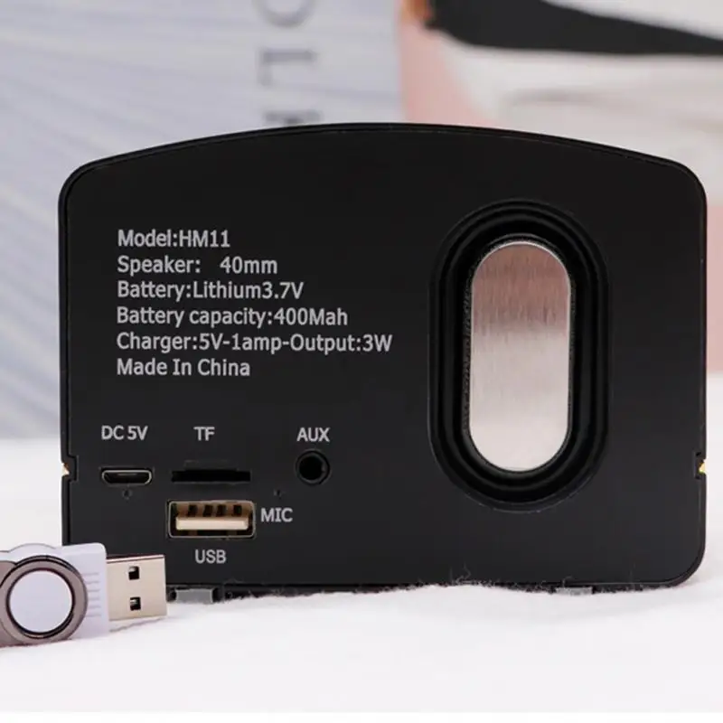 Портативный Bluetooth динамик Ретро Мини Портативный беспроводной Bluetooth динамик радио USB/TF карта Музыкальный плеер HIFI сабвуфер динамик