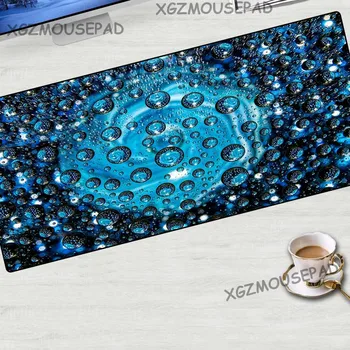 

XGZ Large Mouse Pad Black Lock Edge HD Water Drop Printing Computer Desk Mat Fabric Rubber Non-slip for Assassins Creed Dota2