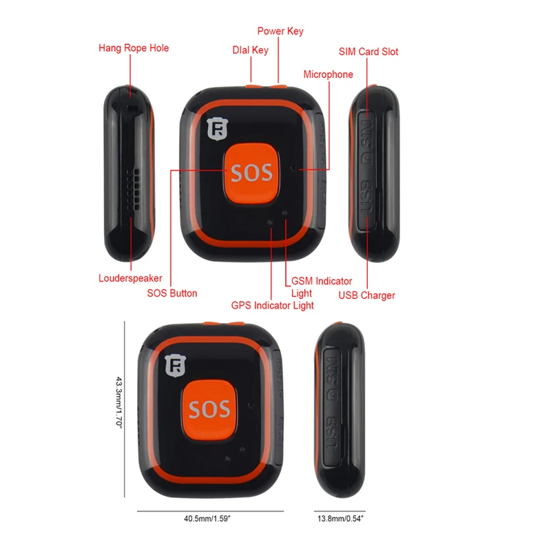 GSM GPRS GPS Elderly senior SOS Button emergency alarm V28 Fall alarm Real-time tracking two way talking Geo-fence elderly care
