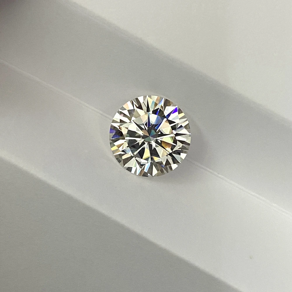 Meisidian 100% Diamond 2 Carat 8mm IJ VVS1 Excellent Cut Loose Moissanite Stone