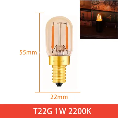 Ganriland Led Candle E12 Light Bulb E14 Effect Dimmable Bulb C7 T22G 1W For Lighting Ampoule US Version 110V EU Version 220V - Image 8