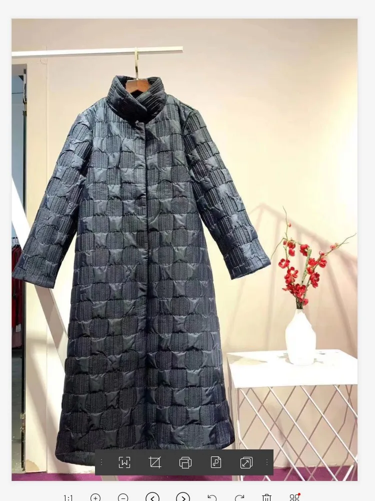 Горячая Miyake Мода складывающийся сплошной цвет китайский с воротником-стойкой с длинными рукавами покрытый свободный хлопок ветровка