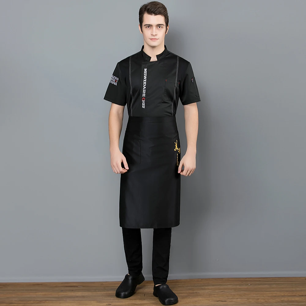 Short sleeved Chef Uniform men and women Hotel Restaurant Kitchen Chef work clothes men's professional clothing wholesale new