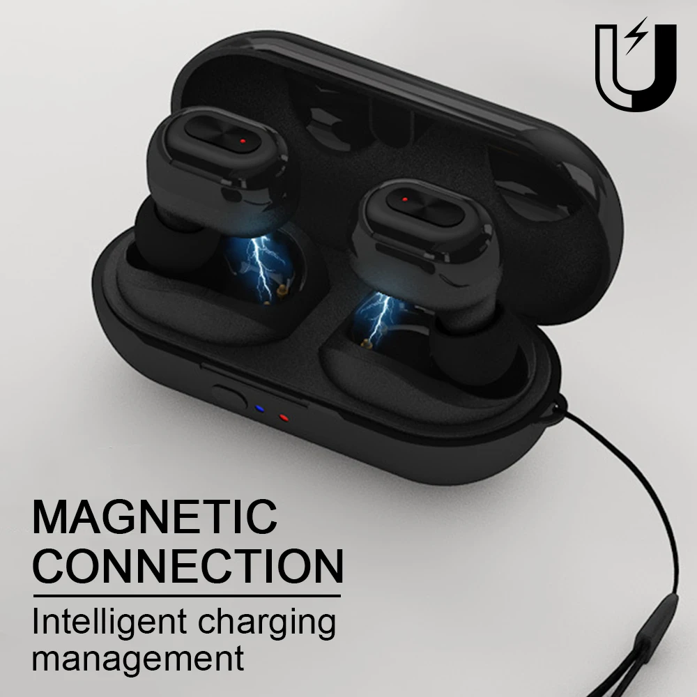 TWS V5.0 Bluetooth наушники HD стерео беспроводные с шумоподавлением гарнитура дисплей