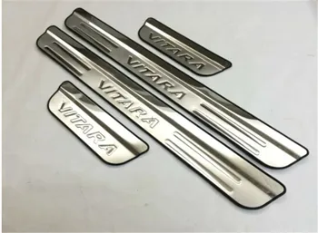 

Car styling 4PCS stainless steel External Car Scuff Plate/Door Sill Door Sill For Suzuki Vitara 2015 to 2018 Car accessories