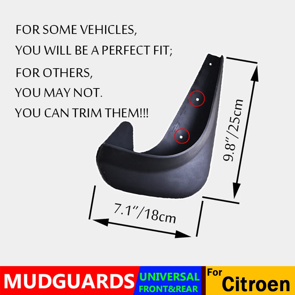 4x Брызговики для Citroen C1 C2 C3 Berlingo C4 Grand Picasso Xsara SpaceTourer DS5 C5 Aircross|Грязезащита| |