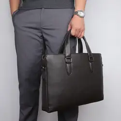 Nesitu Highend A4 черный шоколадный Синий Натуральная кожа 14 ''ноутбук офисный мужской портфель бизнес-сумки-мессенджеры M7410