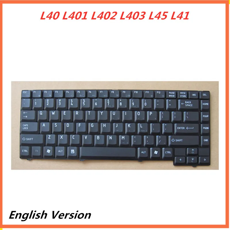 Клавиатура с английской раскладкой для ноутбука Toshiba Satellite L40 L401 L402 L403 L45 L41 |