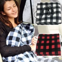 Hot 12V Car Heating Plush Seat Cover Cushion Practical Keeping Warm Car Electric Blanket
