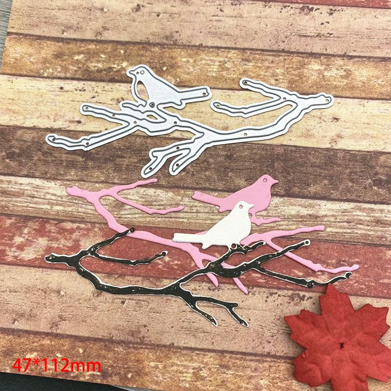 

Bird on branch 2020 Metal Cutting Dies DIY Scrapbooking Paper Photo Album Crafts Knife Mould Card Embossing Mold Stencils Decor