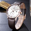 2022 Famous Brand WWOOR Watch Men Luxury Casual Quartz Watches For Men Sports Business Leather Wrist Watch Men Relogio Masculino ► Photo 2/6