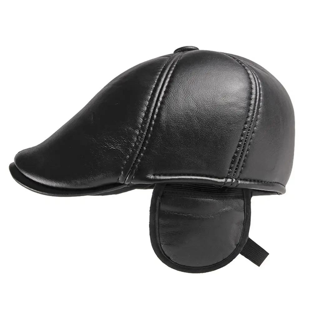 Мужская кепка из искусственной кожи высокого качества Newsboy s для женщин Весна Осень Зима фетровая кепка зимняя женская черная шапка берет Мужская мода 1