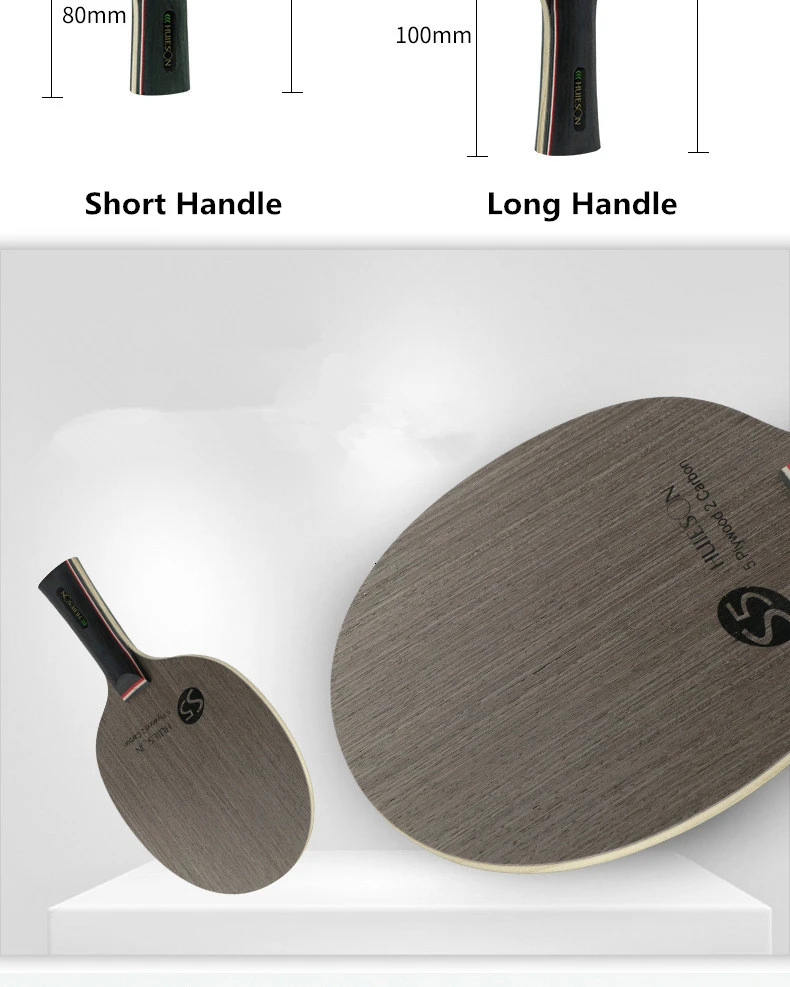 Huieson Prime Quality Technology Surface Ayous Carbon Fiber Big Central Paulownia Wood Table Tennis Racket Blade for Adults S5  (7)