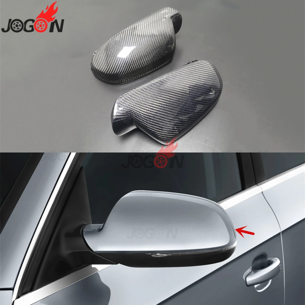 

Real Carbon Fiber Car Side Rearview Back Mirror Cover For Audi A3 S3 8P A4 S4 B8 B8.5) 8K A5 S5 B8 8T 2pcs Replacement