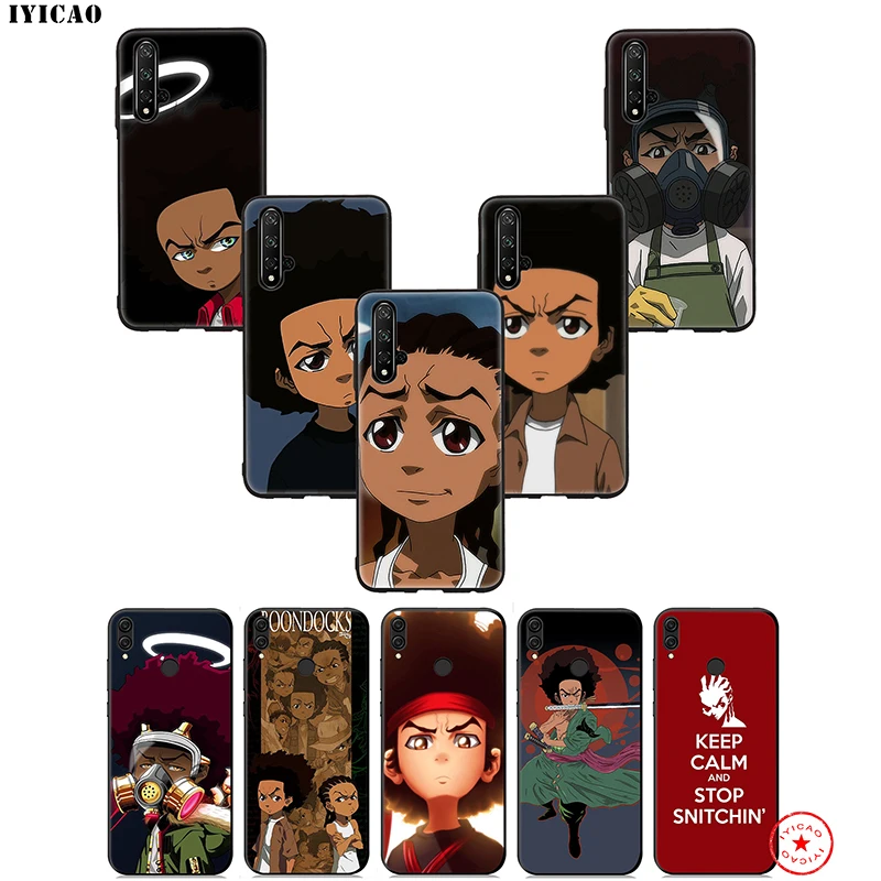 Huey Freeman BOONDOCKS Soft Case for Huawei Honor 20 10 9X 9 8C 8X 8 7X 7C 7A 6A Nova 5i 4 3i 2 2i Lite Pro View Note |