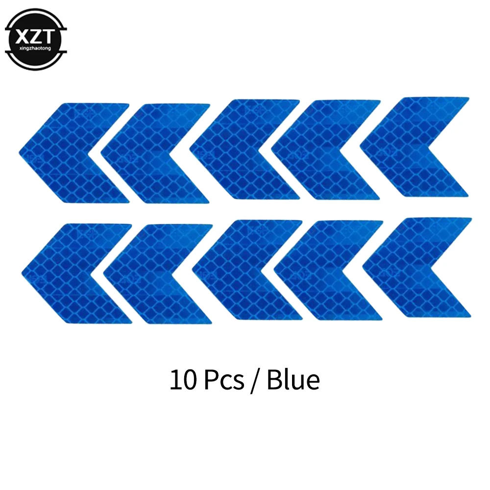 Reflective Car Sticker Car Reflector Sticker Reflective Stickers Reflective Tape Reflective Sticker Car Vinyl Sticker Car Door Stickers Reflective Strip Reflective Strips 10 Pcs/Set Car Sticker Reflective Arrow Sign Tape Warning Safety Sticker Car Styling For Bumper Trunk Reflector Hazard Tape