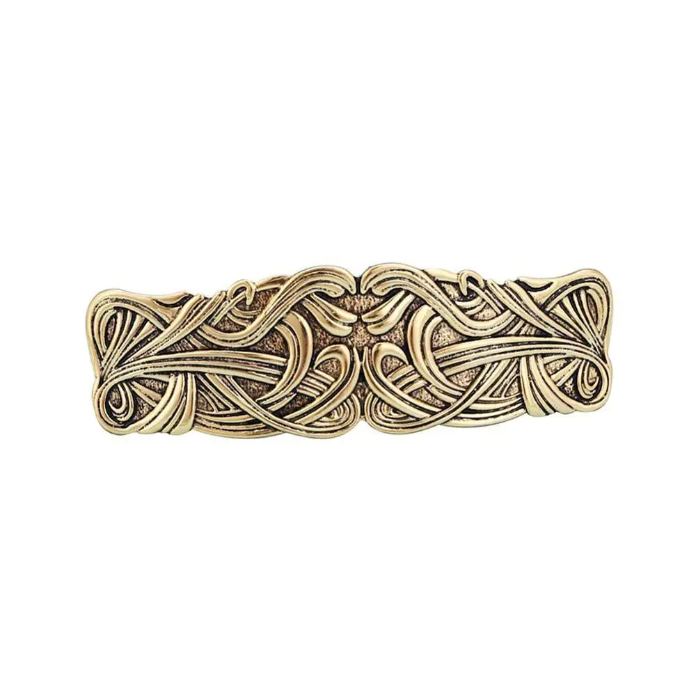 antique gold Античный серебряный золотой Северный Викинги Дракон Французская заколка Ретро винтажная викинговая заколка для волос украшения для волос для женщин Подарки для доступа к волосам - Цвет: antique gold