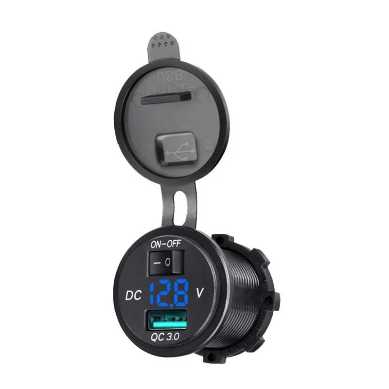 QC3.0 быстрое зарядное устройство с двумя портами USB 12 V-24 V разветвитель автомобильного прикуривателя Зарядное устройство разъем адаптера для автомобиля Грузовик Мотоцикл