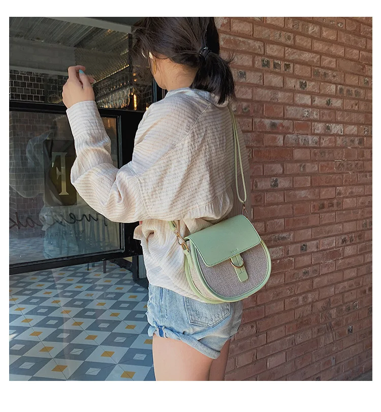 

JIULIN New Women's Horse Saddle Summer Key Holder crossbody chain bags