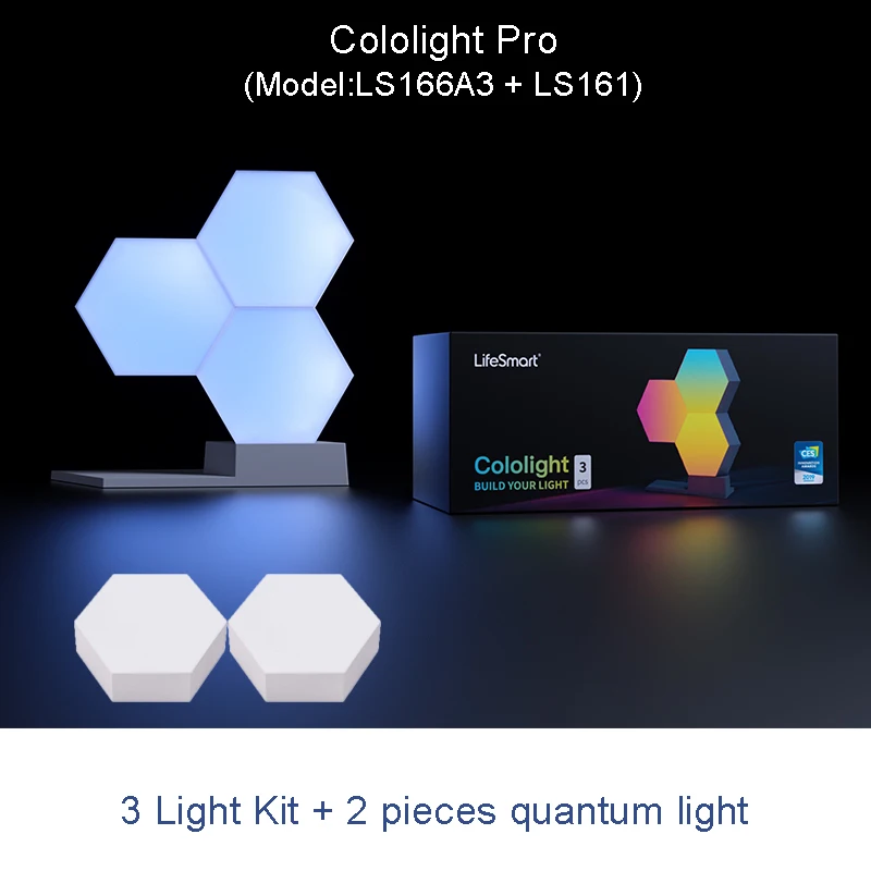5 light bundle LifeSmart светодиодный квантовый светильник умная Геометрическая Сборка DIY лампа WiFi работа с Google Assistant Alexa Colo светильник приложение умное управление - Цвет: 5 light bundle