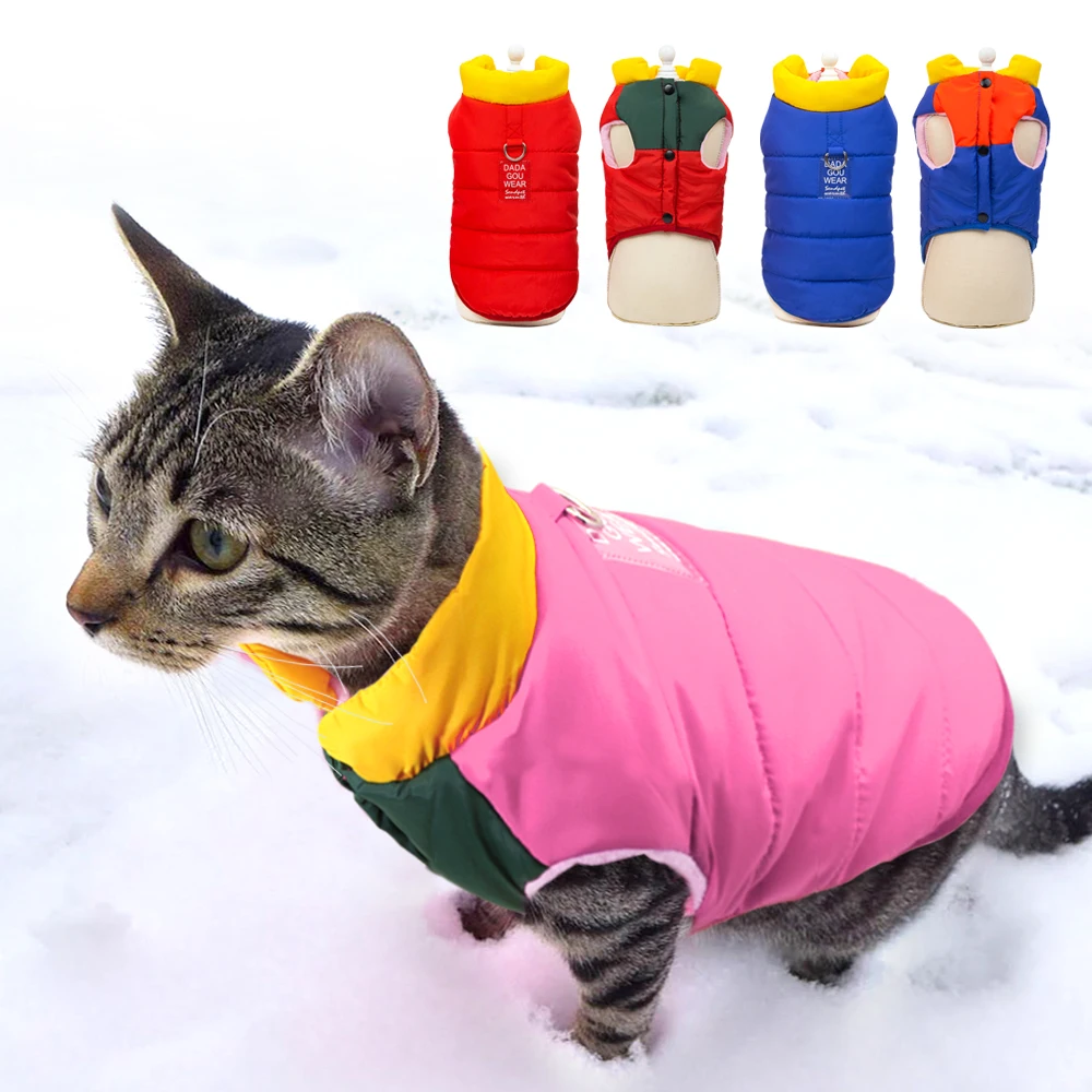Симпатичная одежда для домашних животных, котов зима кошка собака одежда для котят костюм куртка для щенка для малых и средних собак кошки Чихуахуа йоркширского терьера платье-майка