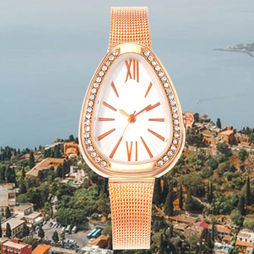 

Crystal Oval Elegant Women Watches Bracelet Ladies Watch Small Wrists Mesh Watchband Reloj Mujer Femme Relojes Para Mujer