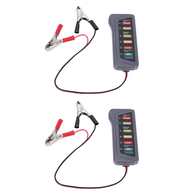 2X 12V Car Battery & Alternator Tester Test Battery Condition