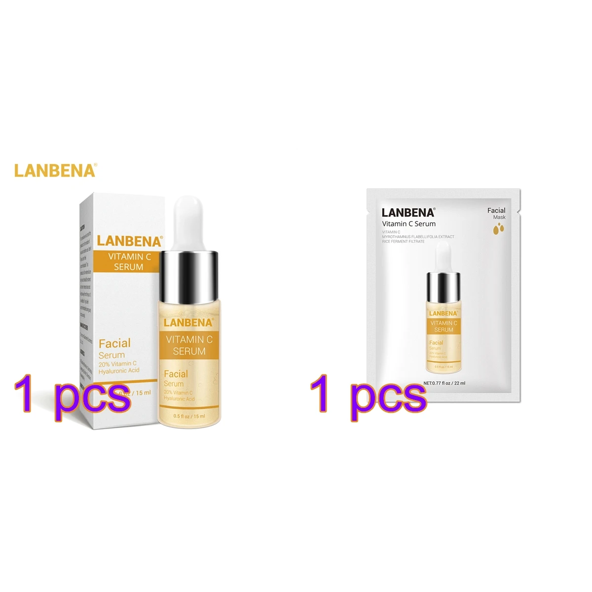 3 LANBENA, гиалуроновая кислота, сыворотка, глубокое увлажнение, маска для лица, черника, эссенция, против старения, увлажнение, отбеливание ярче, уход за кожей - Вес нетто: 3