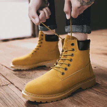 

Waterproof Martin Boots Men Fashion Mens Boots Casual Shoes Winter Sneakers Footwear For Male Botas Hombre De Cuero Genuino