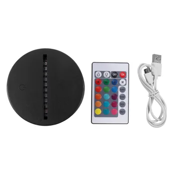 

3D LED Light Holder USB Cable Touch Lamp Base For Night Light Replacement 7 Color Colorful Light Bases Table Led Base