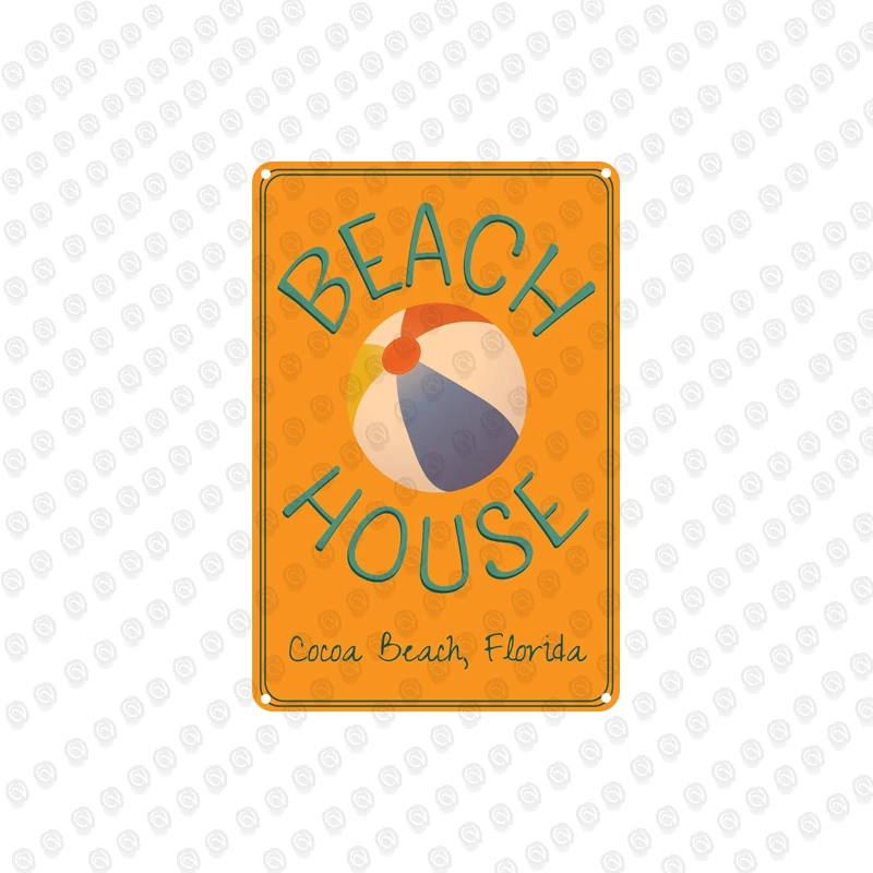 CV-3321 Vintage Beach House Bar Pub Home Livingroom Decor Wallpaper Sticker Art painting Poster Plates - Цвет: CV-3321