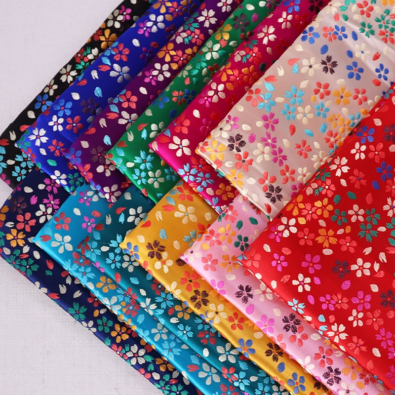 Flower pattern silk fabric brocade jacquard fabrics material is DIY for sewing cheongsam and kimono |
