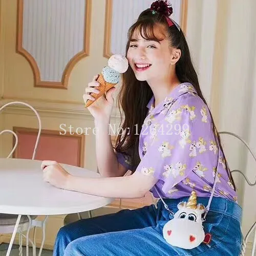 New Fashion Toy Story Buttercup Unicorn Girls Kids Mini Plush Coin Purse Kids Stiffed Messenger Bags For Children Gifts