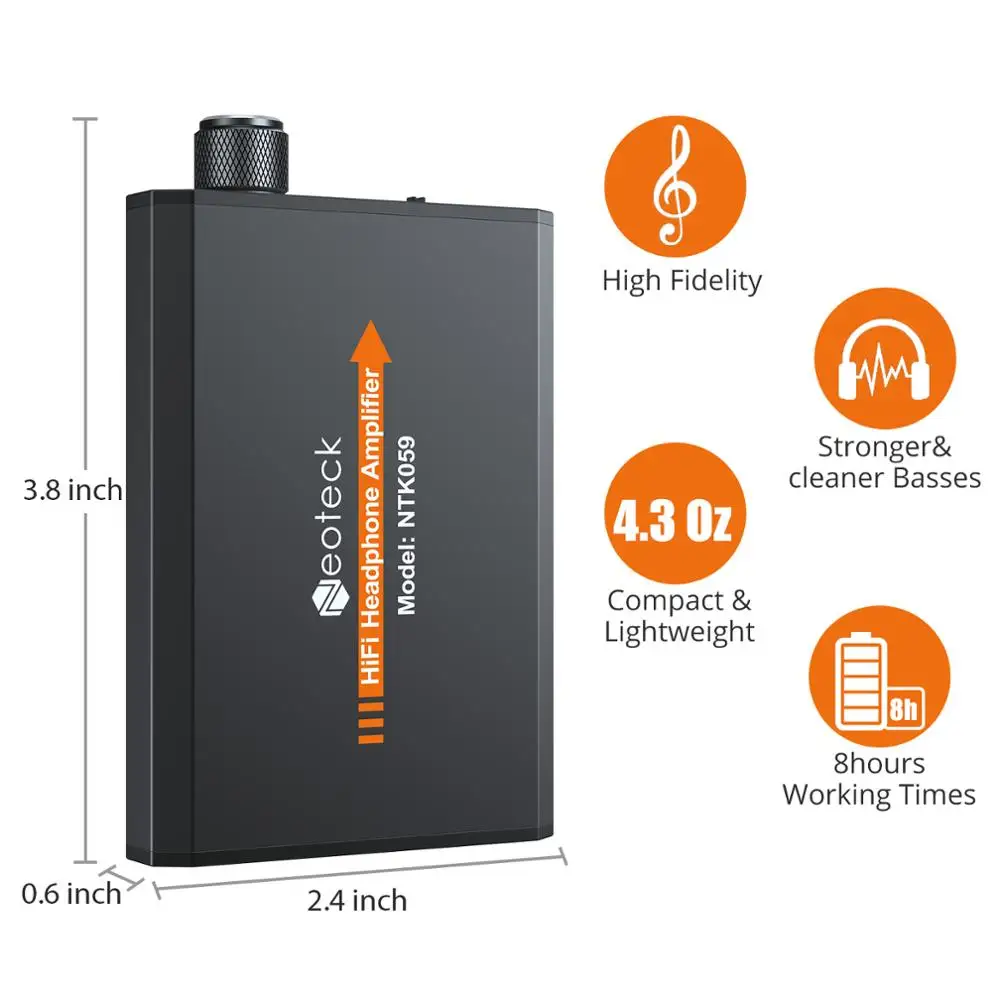  Neoteck Amplfiers Headphone Earphone Amplifier Portable Aux In Port for iPhone Android Music Player