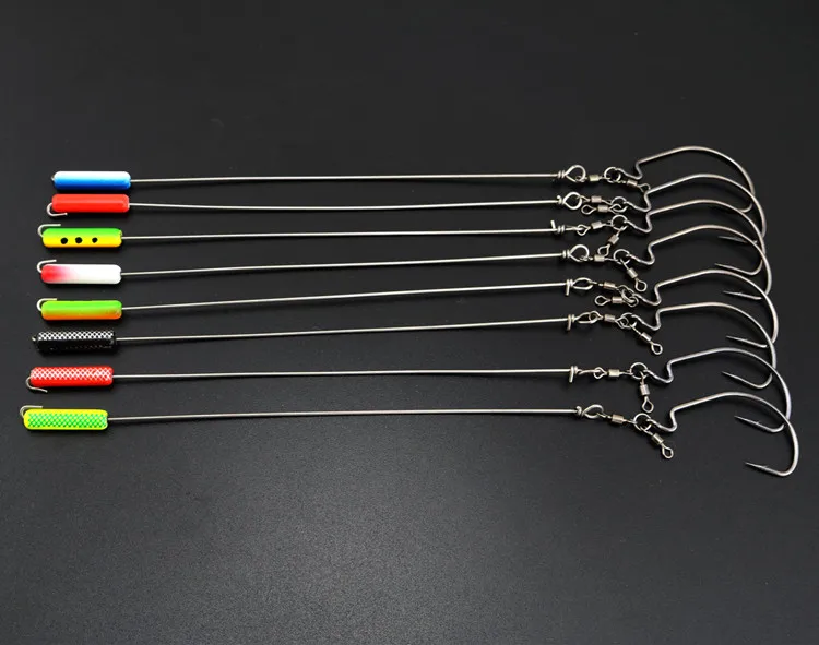5pcs/lot 6.5g Down Shot Rig Lead Sinker with Offset Hook Fishing Accessory Soft Lure Hook