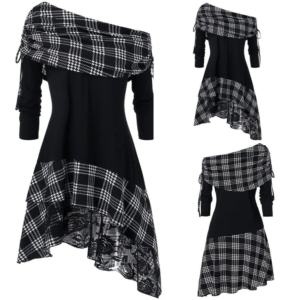 Женская модная однотонная блузка с рюшами длинная туника складным воротником